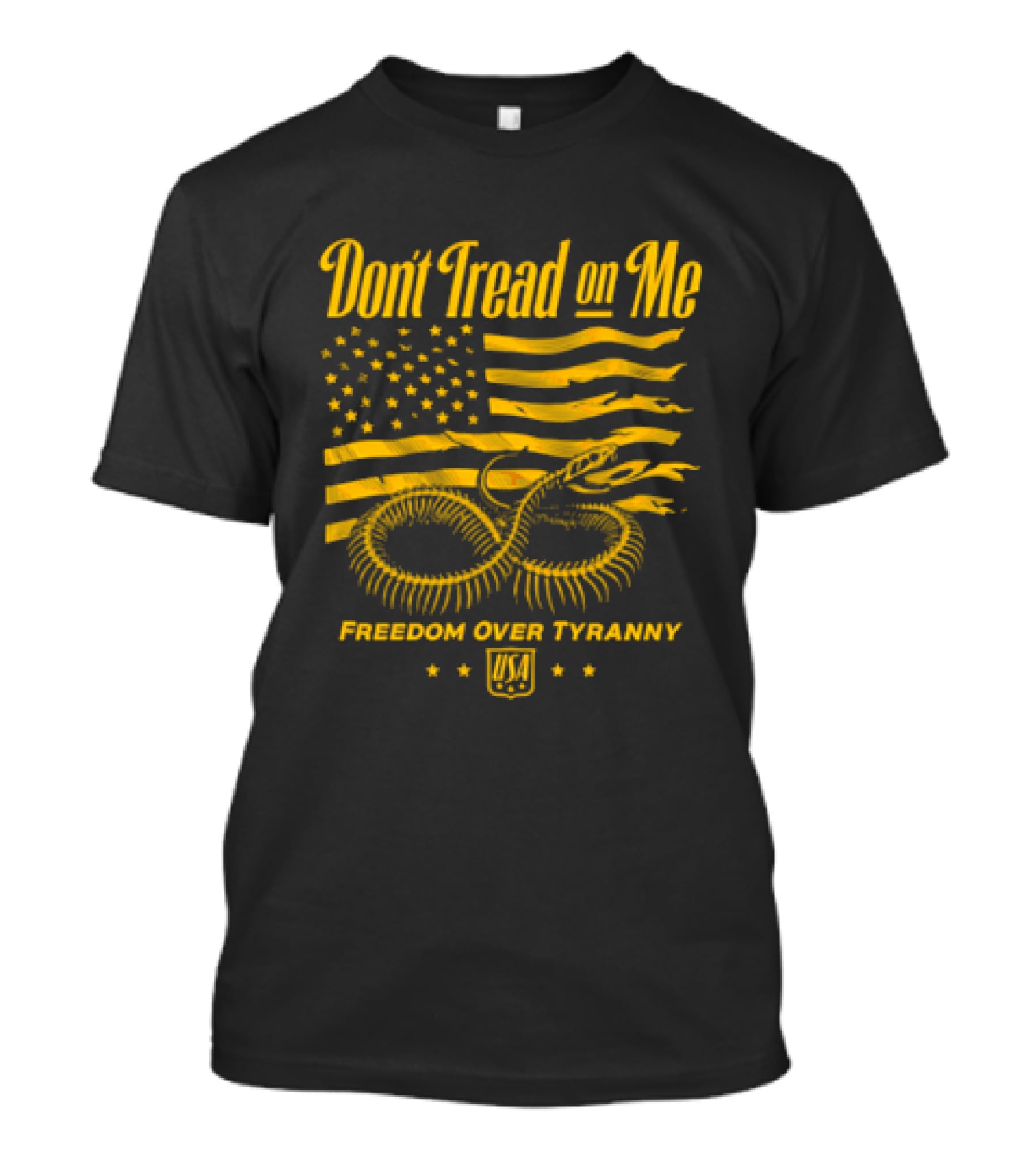 Don't Tread On Me Freedom Over Tyranny American Flag Snake T-Shirt