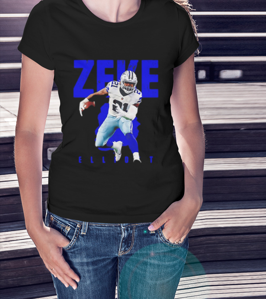 Dallas Cowboys Ezekiel Elliott Running Zeke 21 T-Shirt