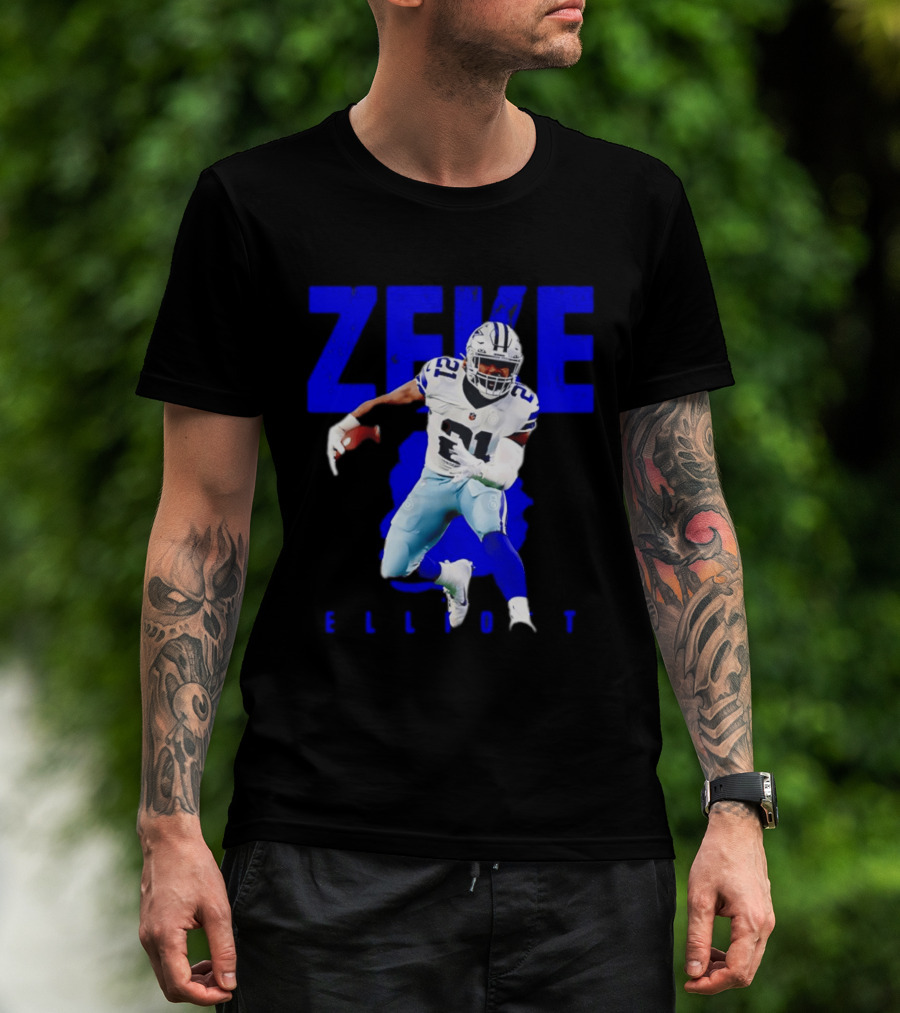 Dallas Cowboys Ezekiel Elliott Running Zeke 21 T-Shirt