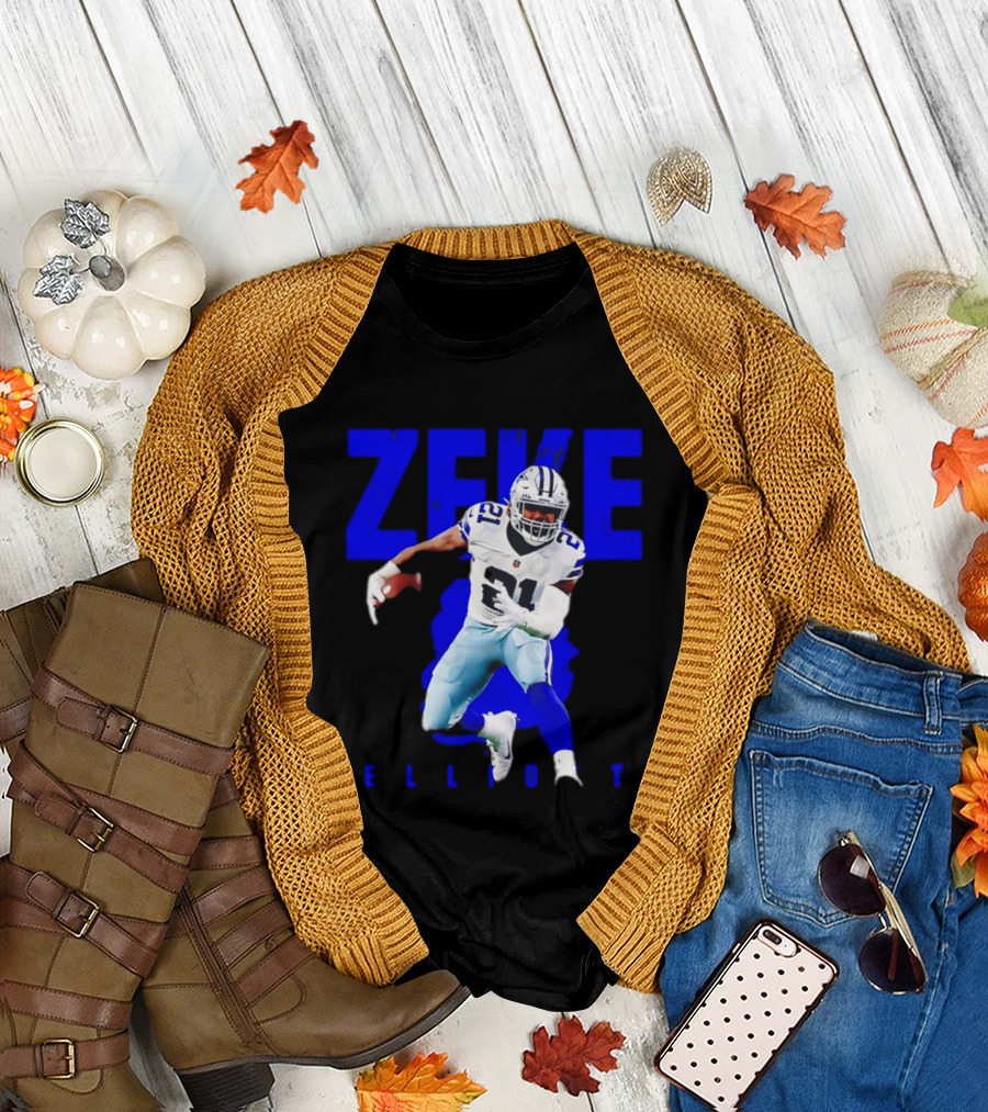 Dallas Cowboys Ezekiel Elliott Running Zeke 21 T-Shirt