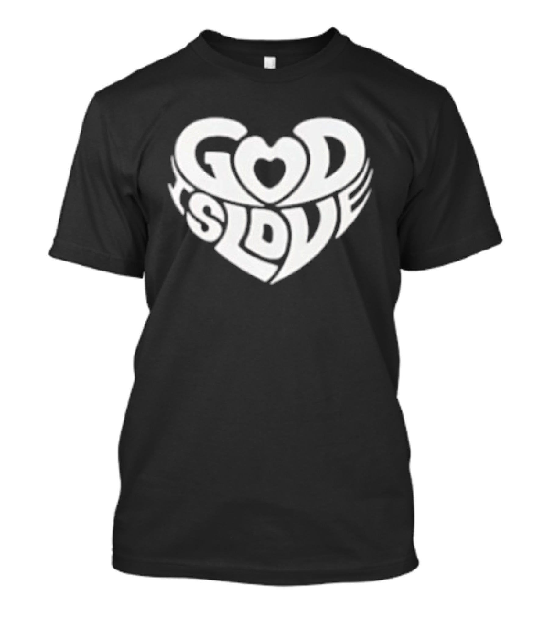 God Is Love Heart Shape T-Shirt