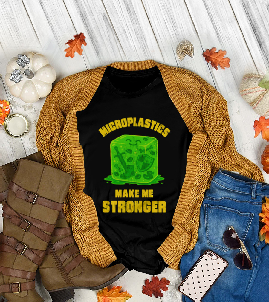 Microplastics Make Me Stronger Gelatinous Block Sword Shield Boot T-Shirt