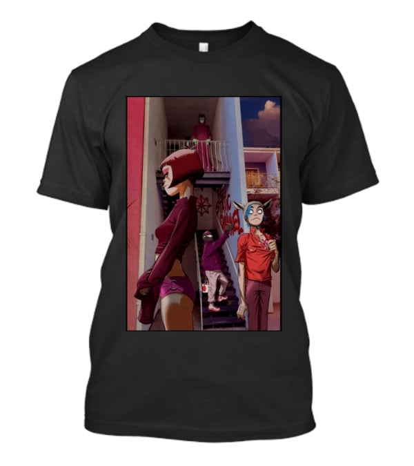 GORILLAZ The Stainz Staircase Characters T-Shirt