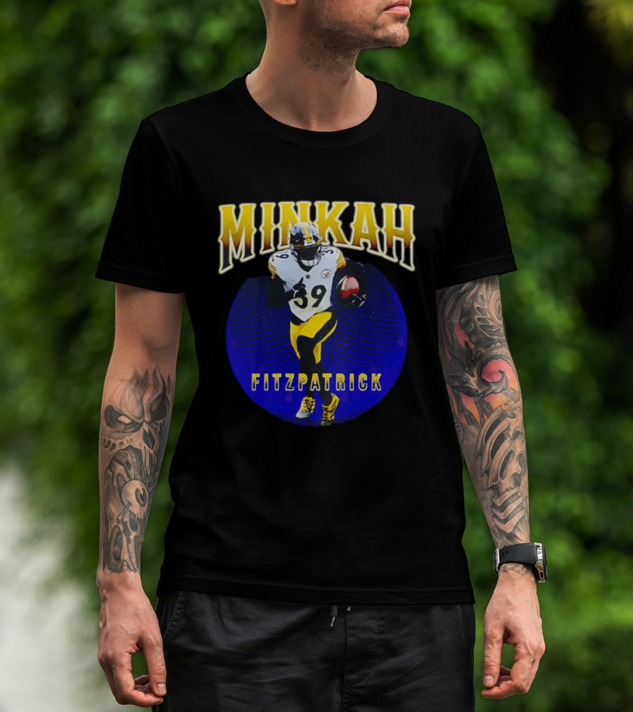 Minkah Fitzpatrick Steelers Number 39 Running Football T-Shirt