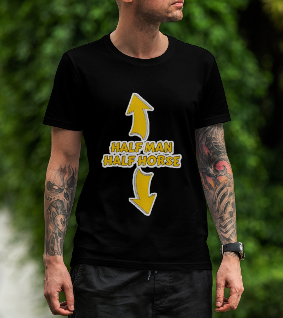 Half Man Half Horse Centaur Mythology Yellow Arrows T-Shirt