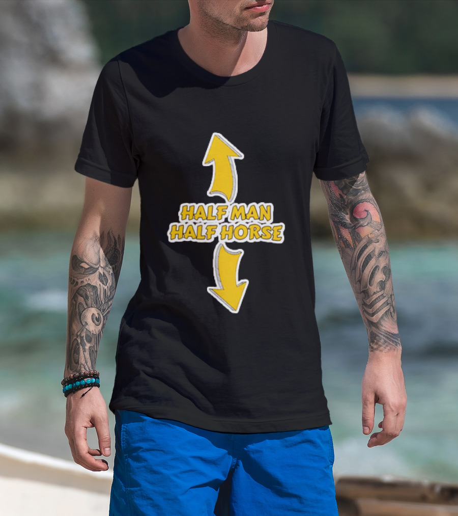 Half Man Half Horse Centaur Mythology Yellow Arrows T-Shirt