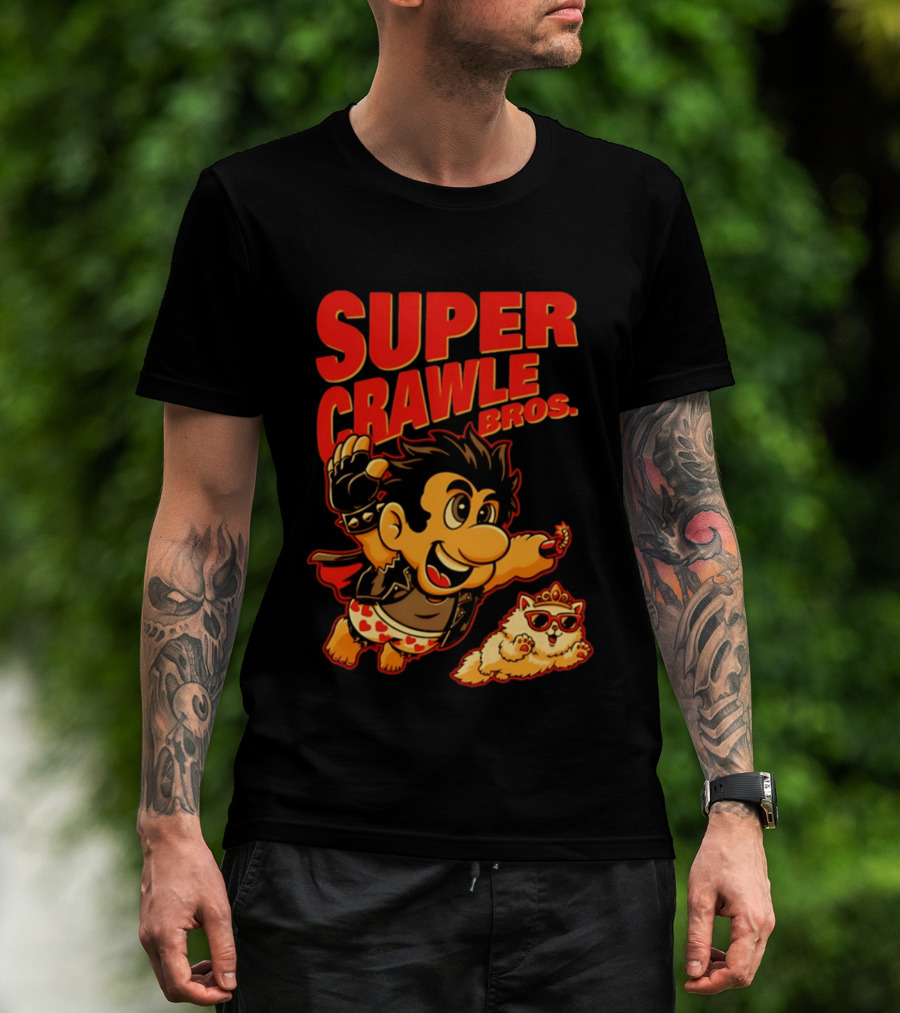 Super Crawler Bros Crowned Cat Rocker T-Shirt