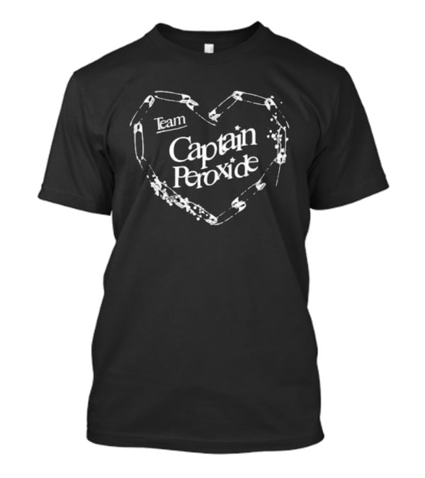 Team Captain Peroxide Safety Pin Heart T-Shirt