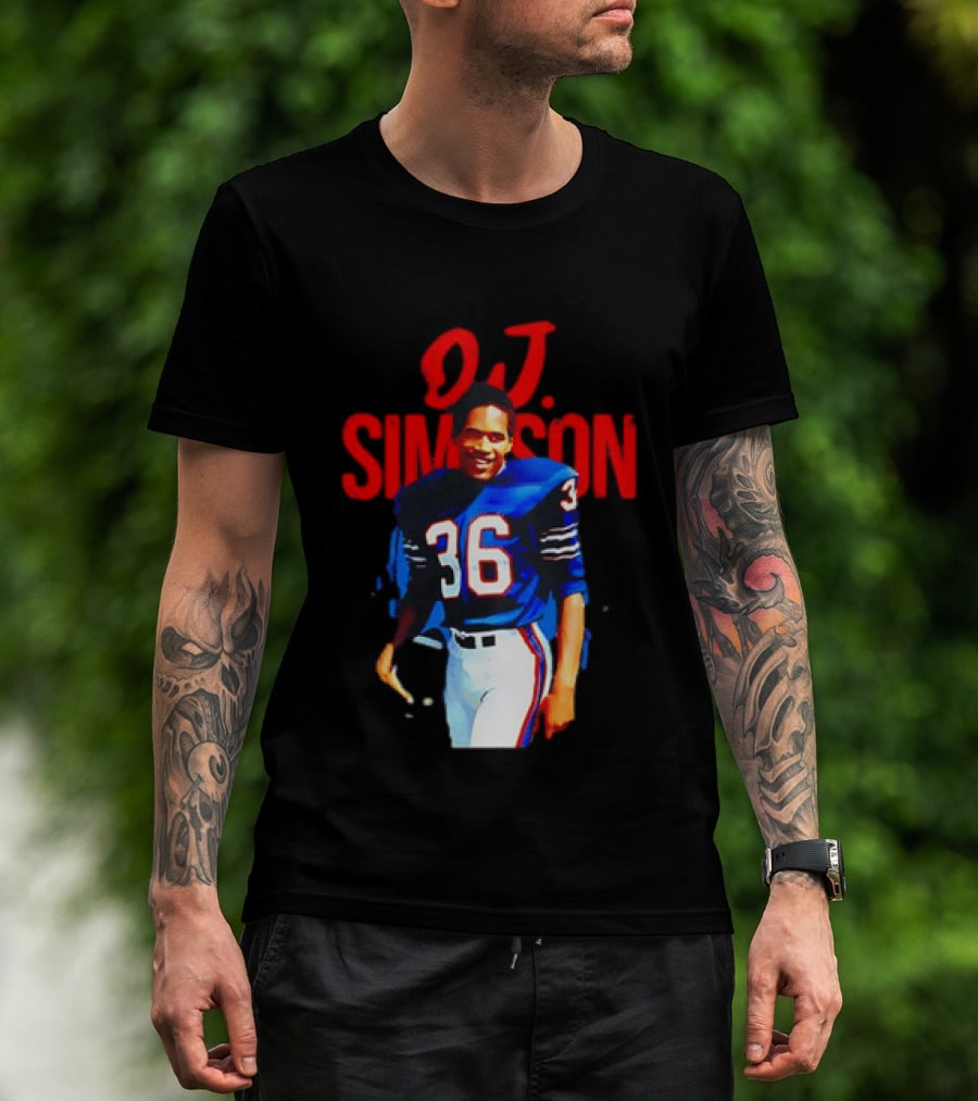 O.J. Simpson 36 Buffalo Bills Football Player T-Shirt