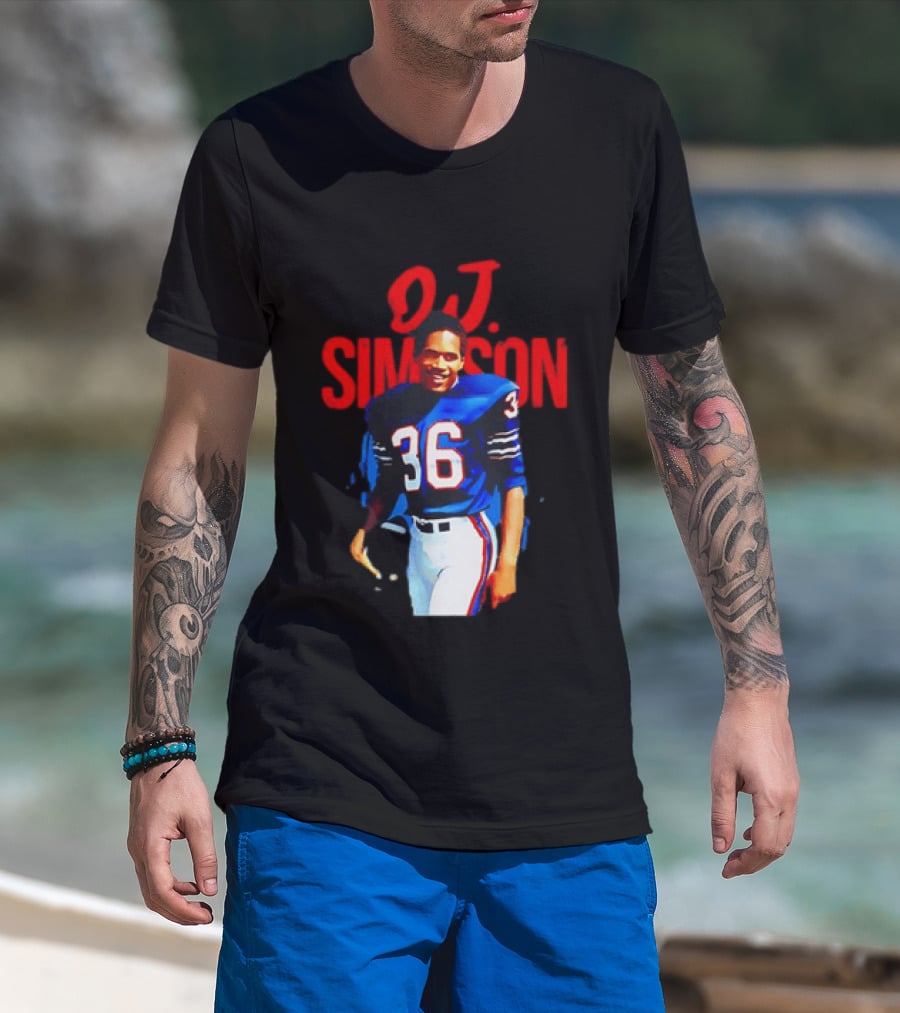 O.J. Simpson 36 Buffalo Bills Football Player T-Shirt