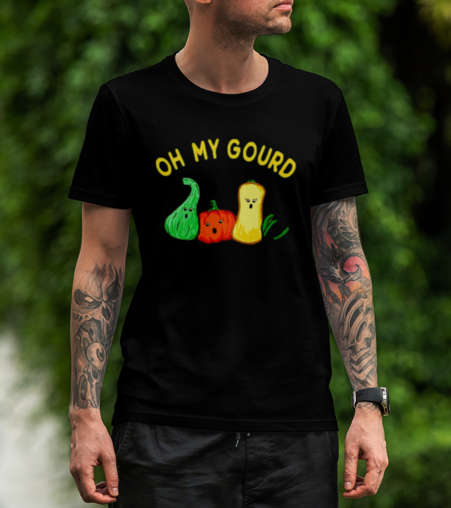 Oh My Gourd Funny Vegetable Trio Playful Pun T-Shirt