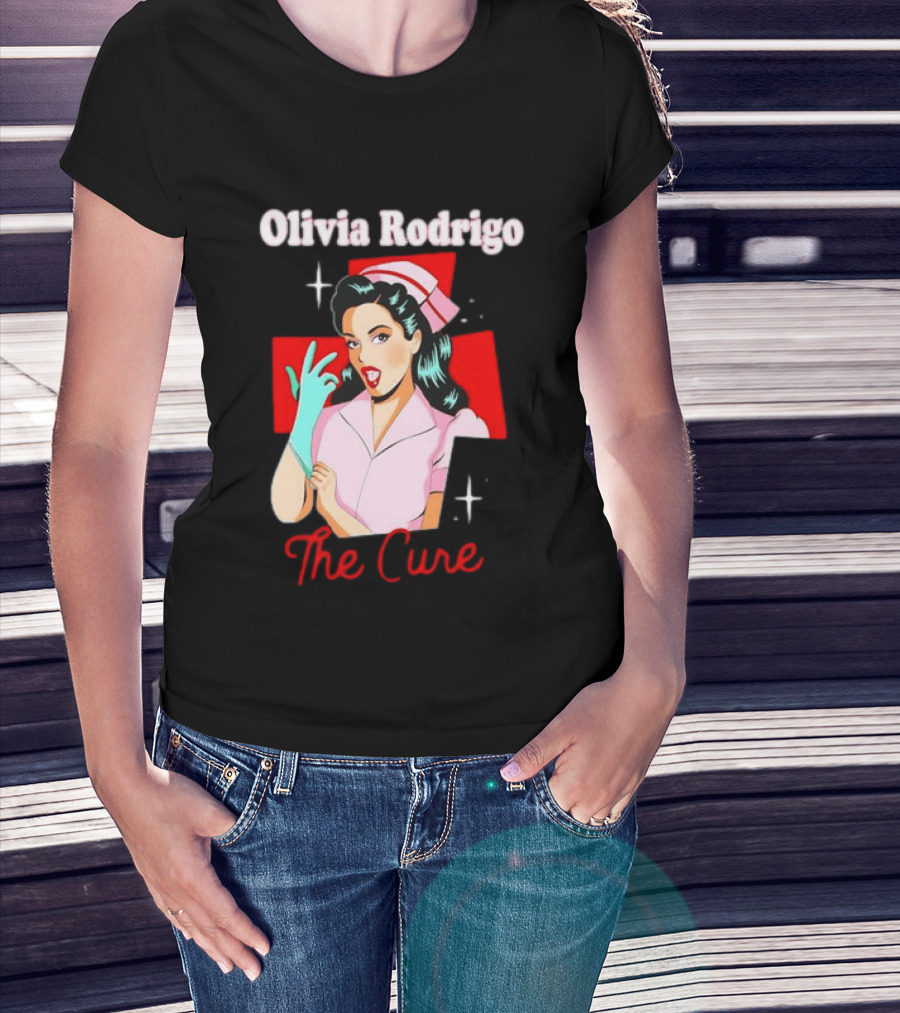 Olivia Rodrigo The Cure Pop Art Style Retro Nurse T-Shirt