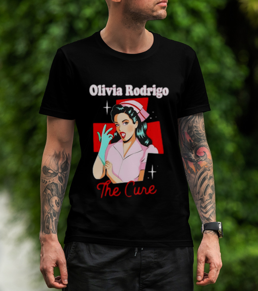 Olivia Rodrigo The Cure Pop Art Style Retro Nurse T-Shirt