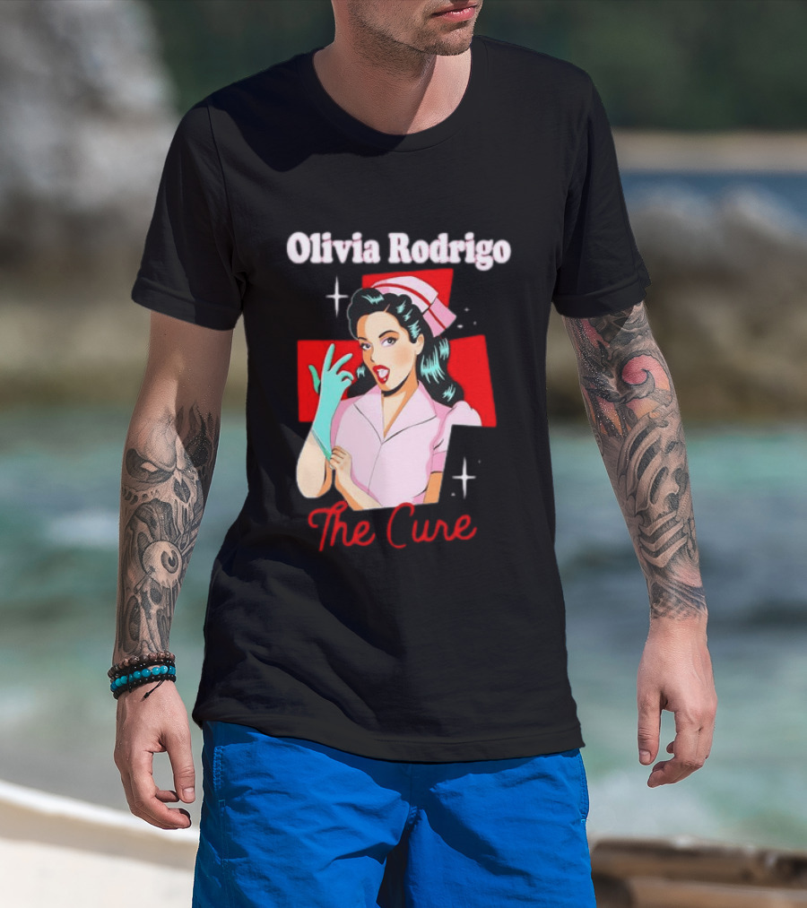 Olivia Rodrigo The Cure Pop Art Style Retro Nurse T-Shirt
