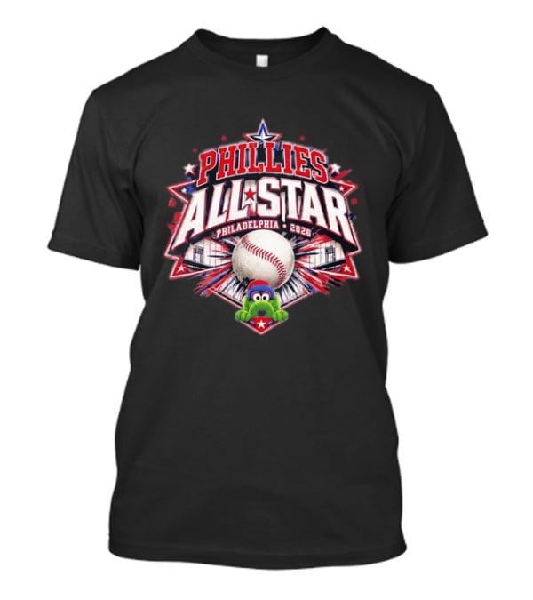 Phillies All Star Philadelphia 2026 Gritty Baseball Event Promo T-Shirt