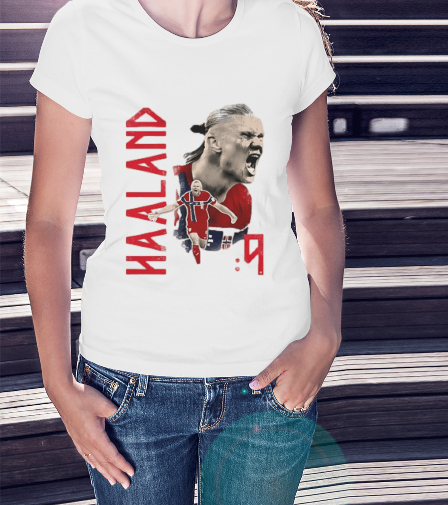Haaland Norway National Soccer Star 9 T-Shirt