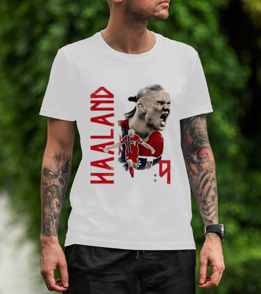 Haaland Norway National Soccer Star 9 T-Shirt