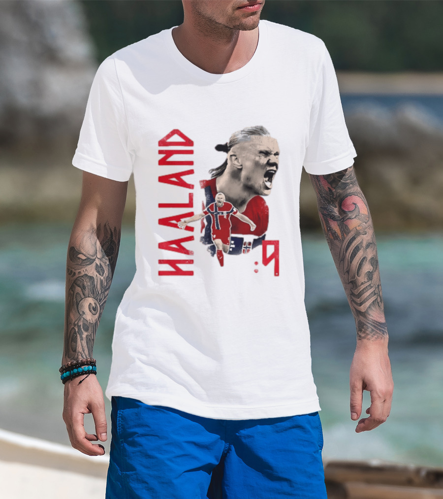 Haaland Norway National Soccer Star 9 T-Shirt