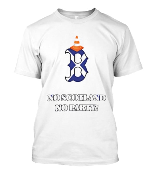 Scotland National Football Team Tartan B No Scotland No Party T-Shirt