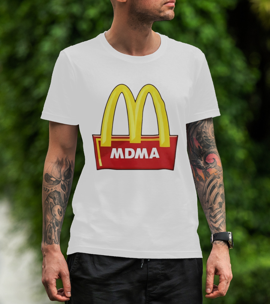 MDMA McDonald's Parody Golden Arches T-Shirt