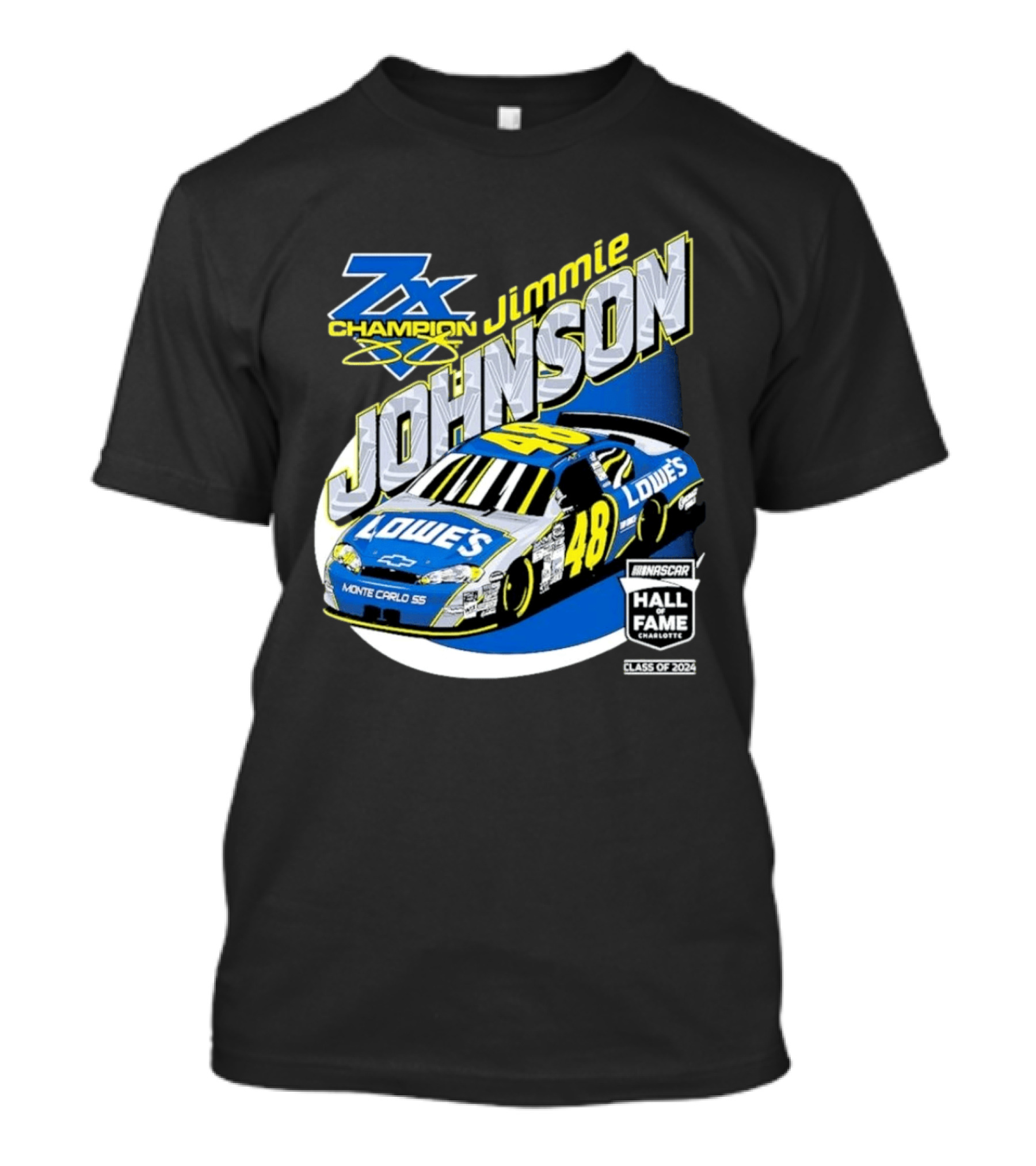 Jimmie Johnson 7X Champion Lowe's 48 NASCAR Hall Of Fame Class Of 2024 T-Shirt