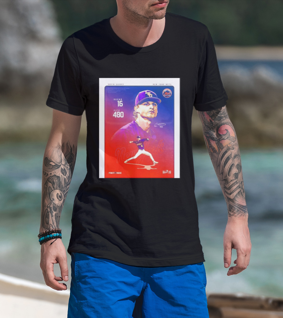 Gavin Guidry New York Mets Round 16 Pick 480 Draft 26 T-Shirt