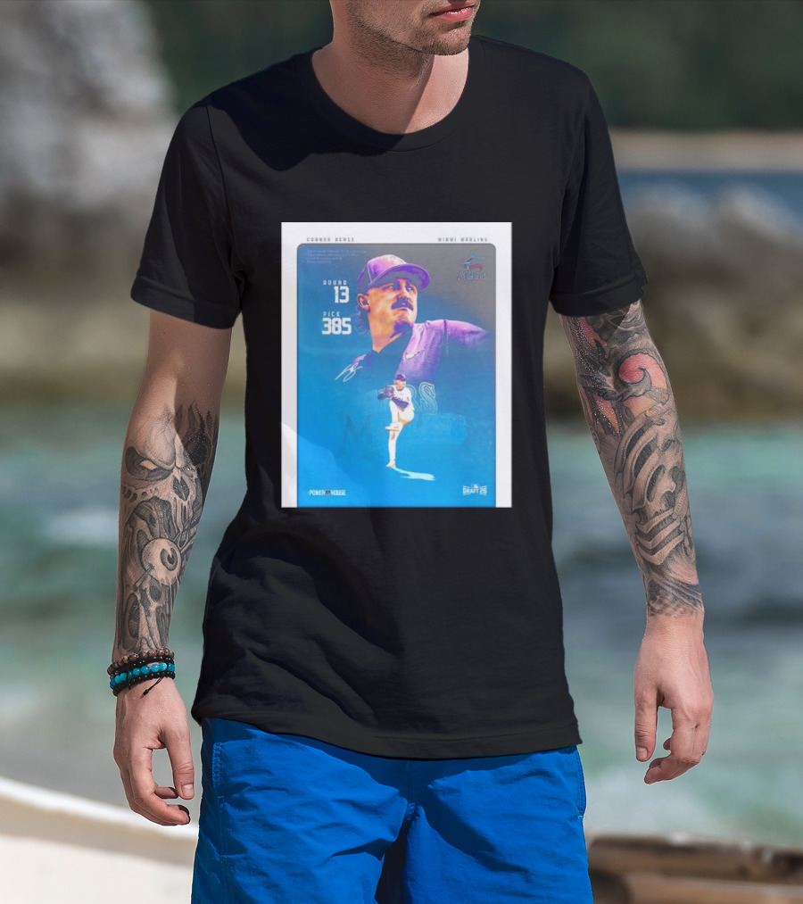 Connor Benge Miami Marlins Round 13 Pick 385 Draft 26 T-Shirt