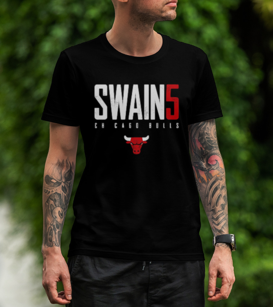 SWAIN 5 Chicago Bulls 23 Red Bulls T-Shirt