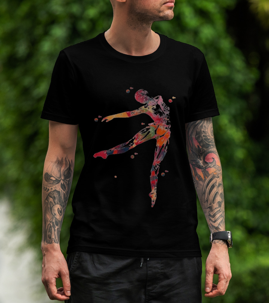 Dancer Anatomy Kinesiology Artistic Colorful Motion T-Shirt