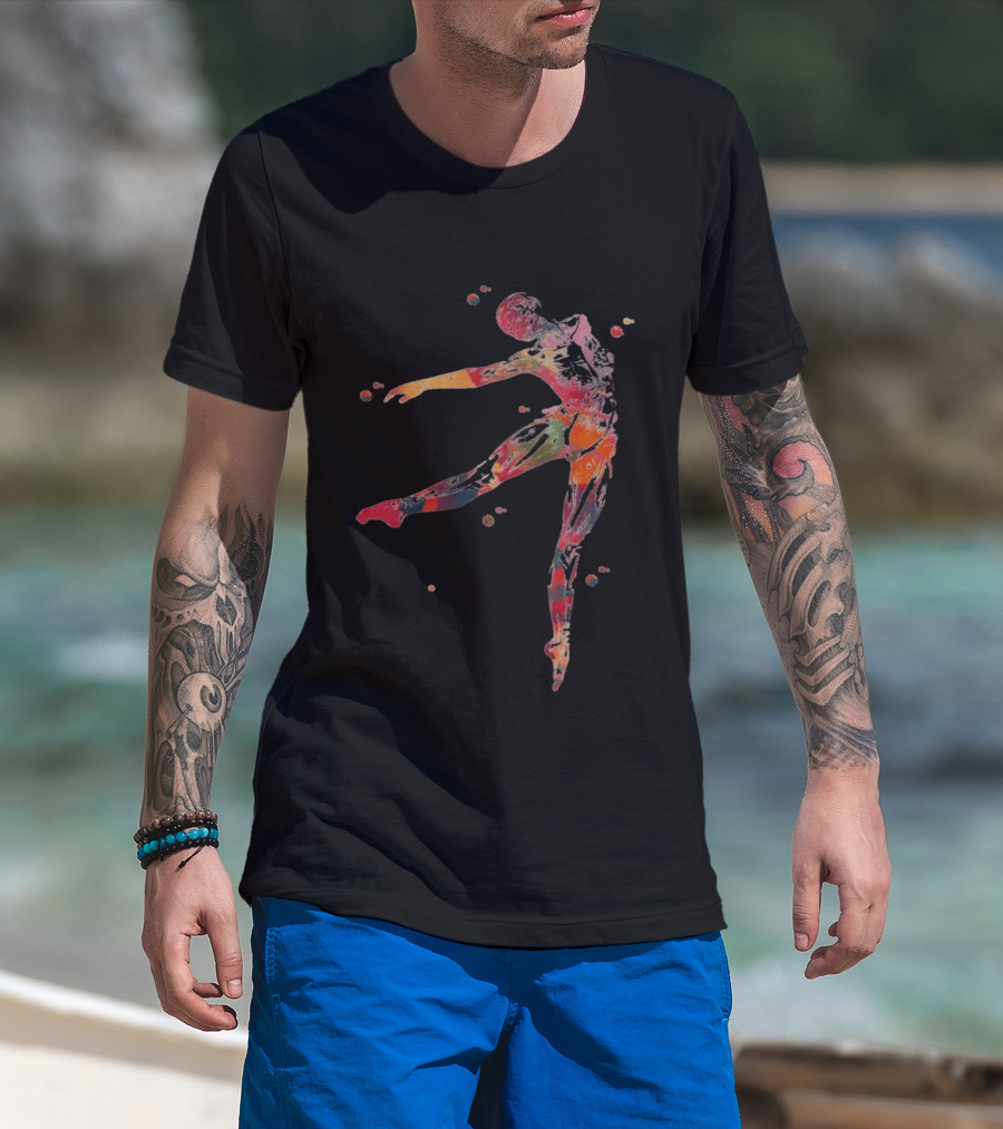 Dancer Anatomy Kinesiology Artistic Colorful Motion T-Shirt