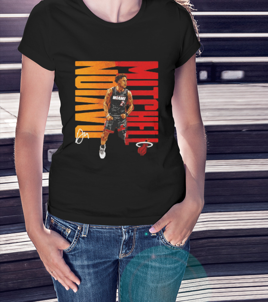 Davion Mitchell Miami Heat Number 2 Basketball Player T-Shirt
