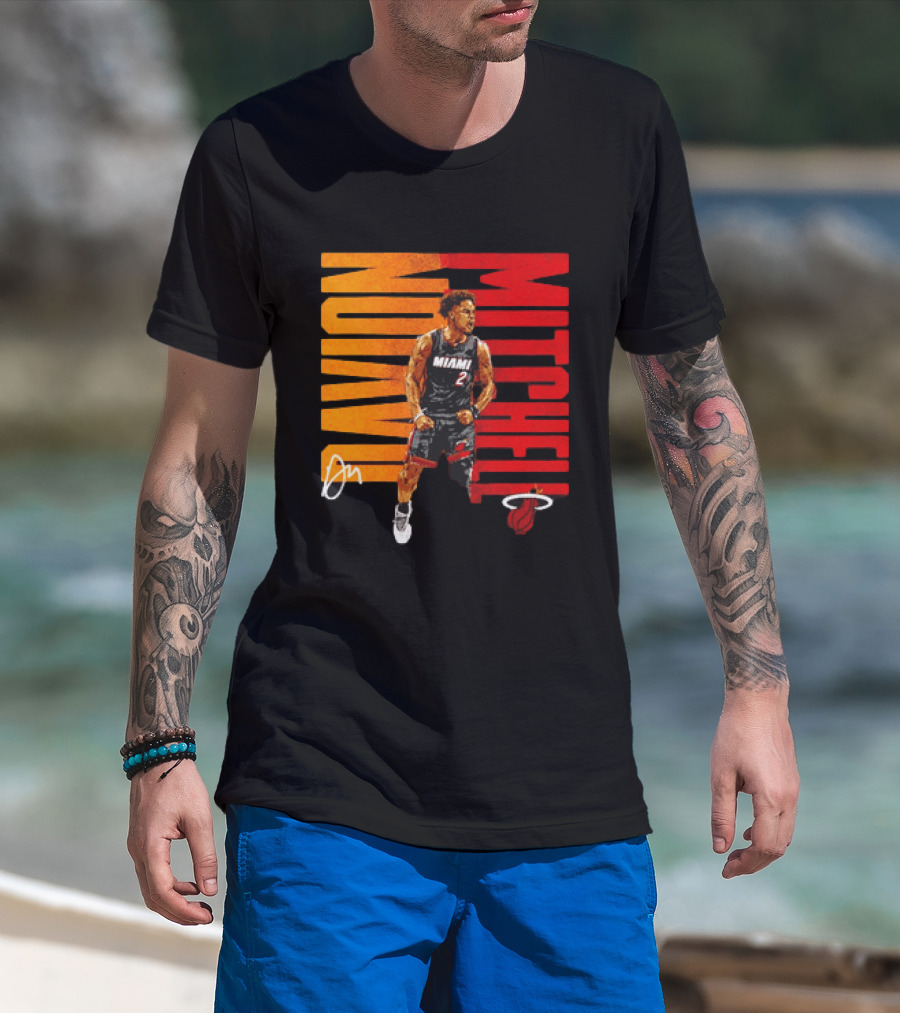 Davion Mitchell Miami Heat Number 2 Basketball Player T-Shirt