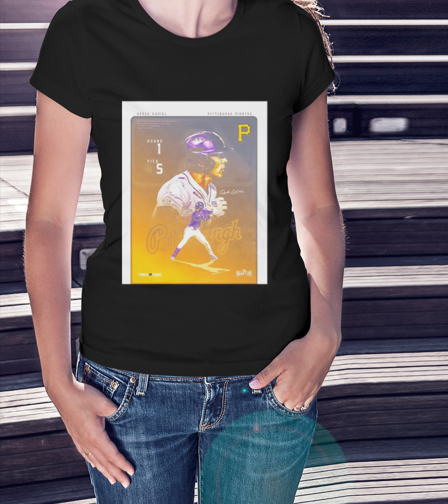 Derek Curiel Pittsburgh Pirates MLB Draft Round 1 Pick 5 Prospect 2026 T-Shirt