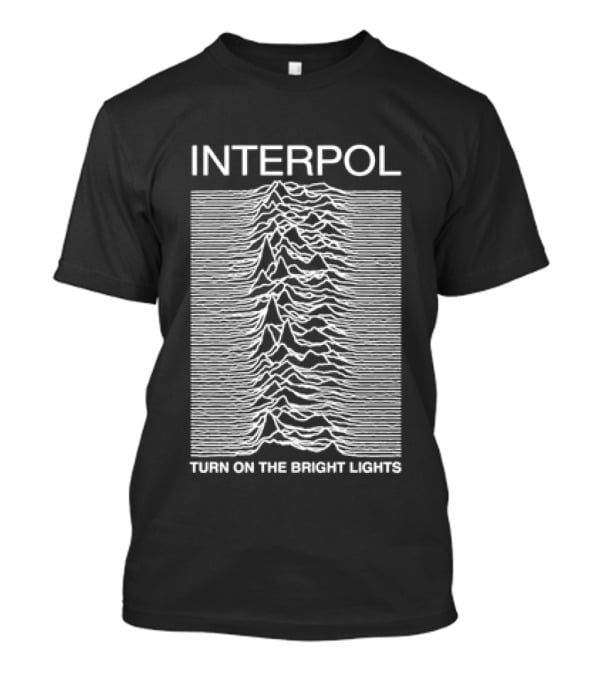 Interpol Turn On The Bright Lights Post Punk Unknown Pleasures Waveform T-Shirt