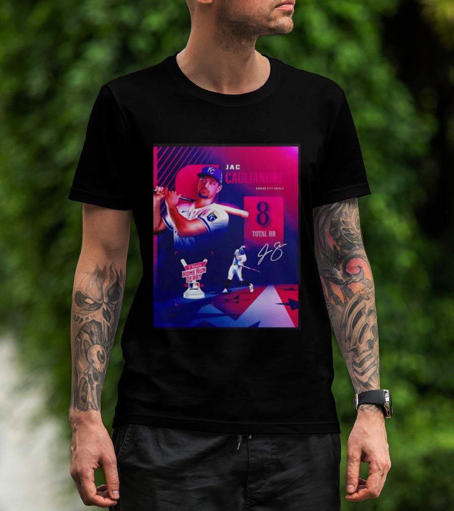 Jac Caglianone Kansas City Royals Home Run Derby 2026 8 Total HR T-Shirt