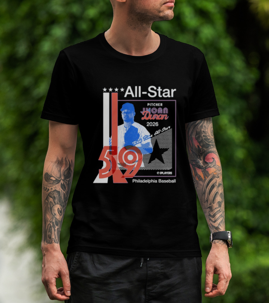 All Star Pitcher Jhoan Duran 2026 First Time Star 59 Philadelphia Baseball T-Shirt