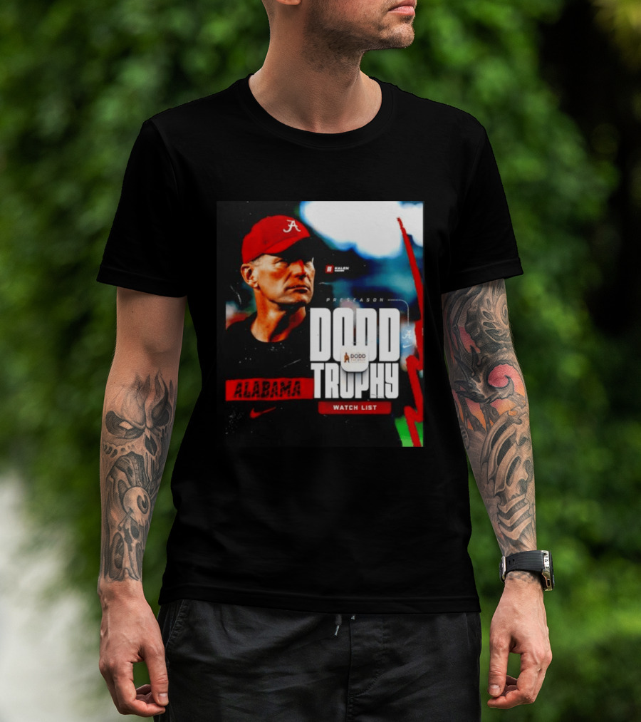 Alabama Crimson Tide Preseason Dodd Trophy List Kalen DeBoer Nike T-Shirt