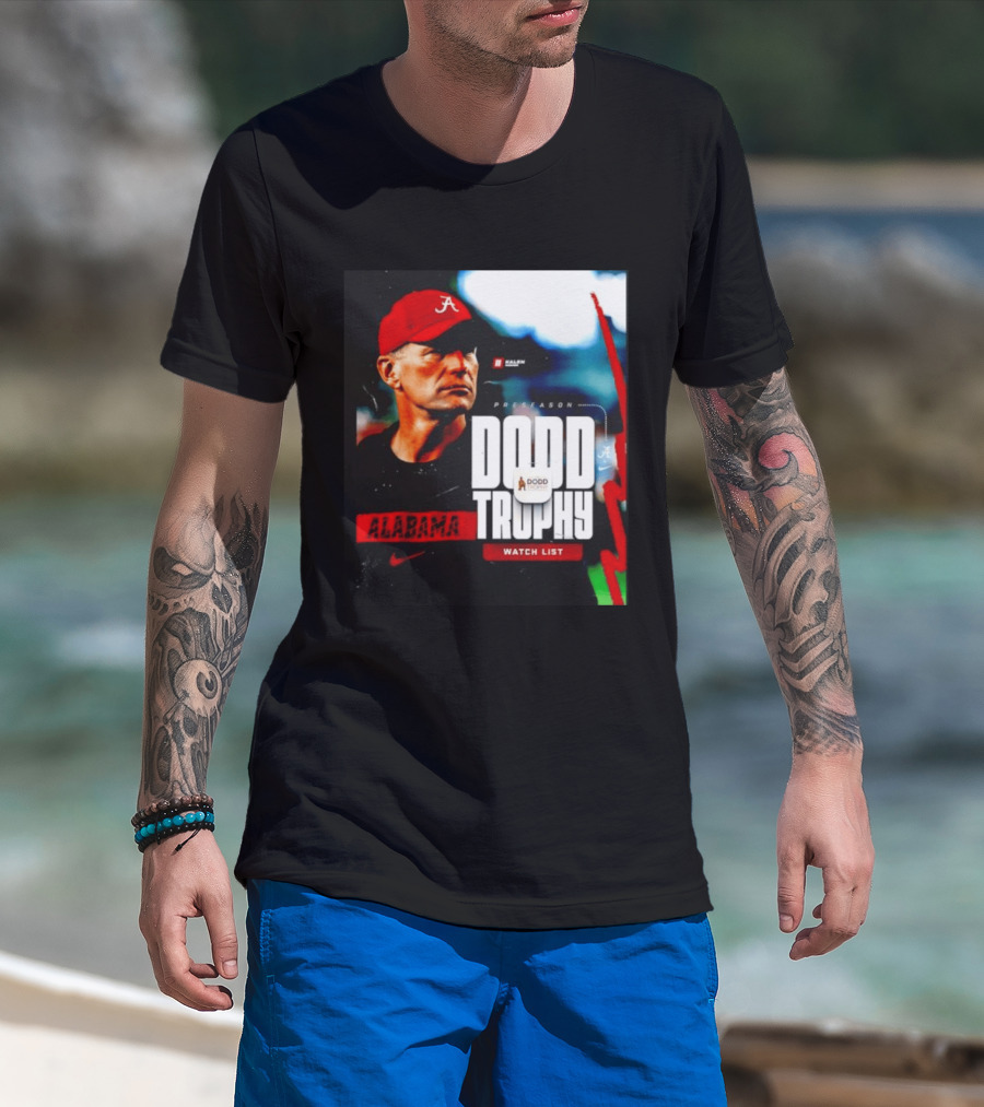 Alabama Crimson Tide Preseason Dodd Trophy List Kalen DeBoer Nike T-Shirt