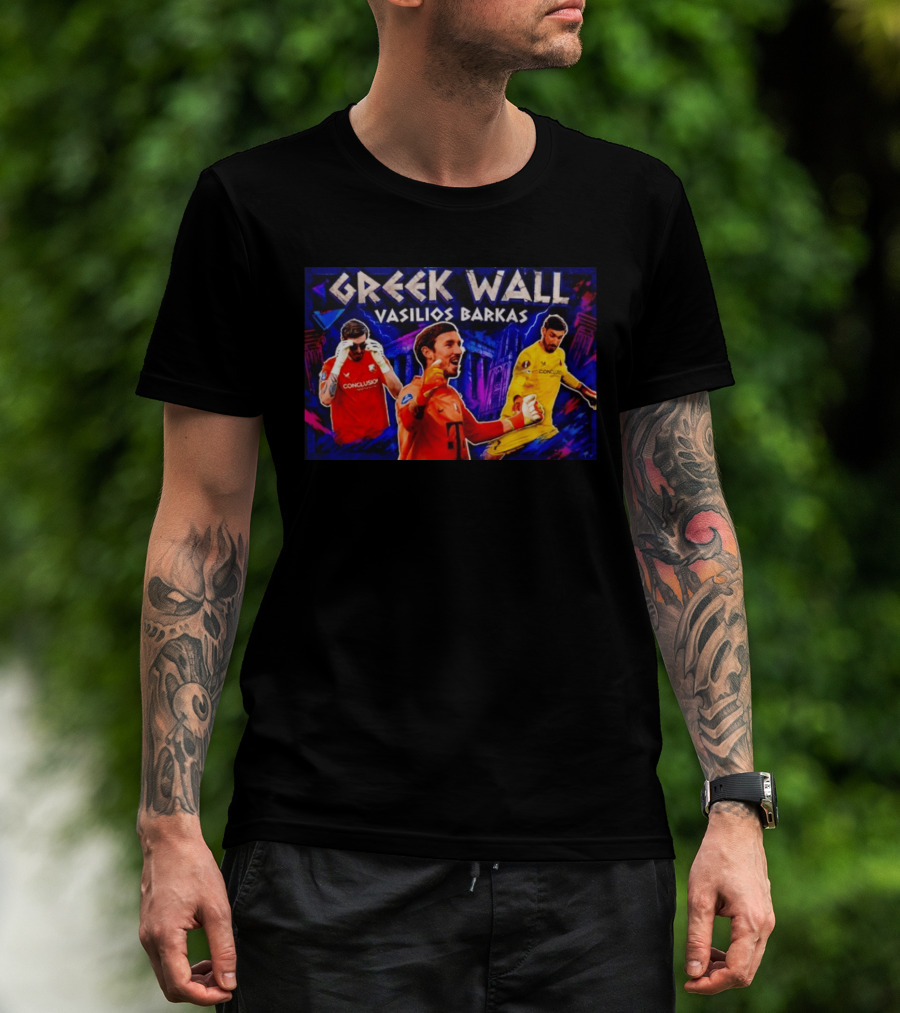 Greek Wall Vasilios Barkas Goalkeeper Collage T-Shirt