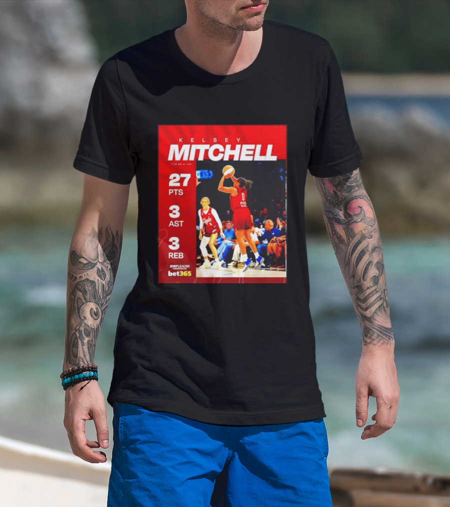 Kelsey Mitchell 27 Points Stat Leader 3 Assists 3 Rebounds At Las Vegas T-Shirt