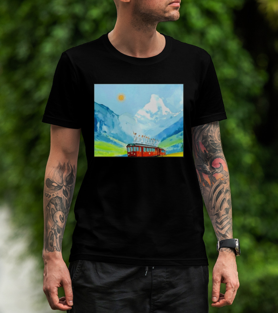 Lionel Messi Argentina Football Team Celebration On Swiss Alps Train T-Shirt