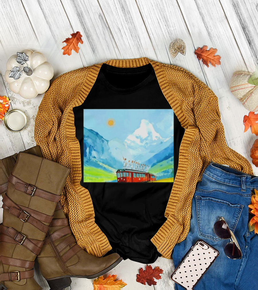 Lionel Messi Argentina Football Team Celebration On Swiss Alps Train T-Shirt