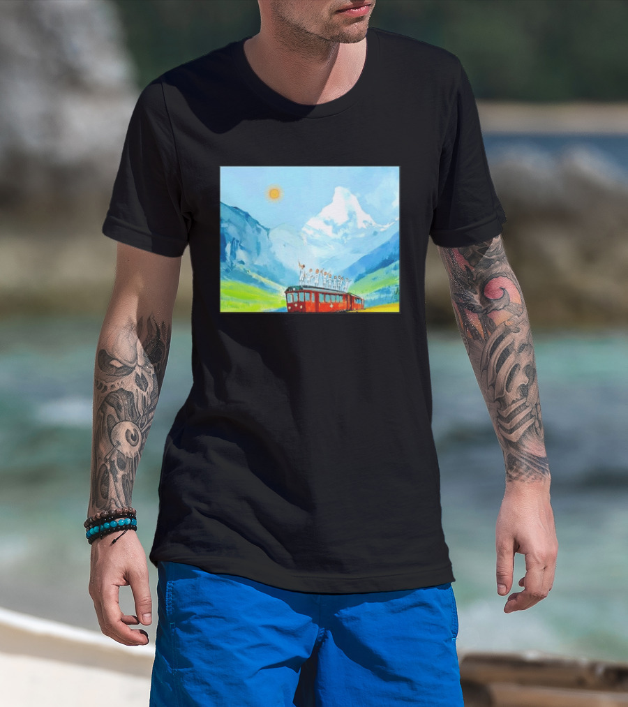 Lionel Messi Argentina Football Team Celebration On Swiss Alps Train T-Shirt