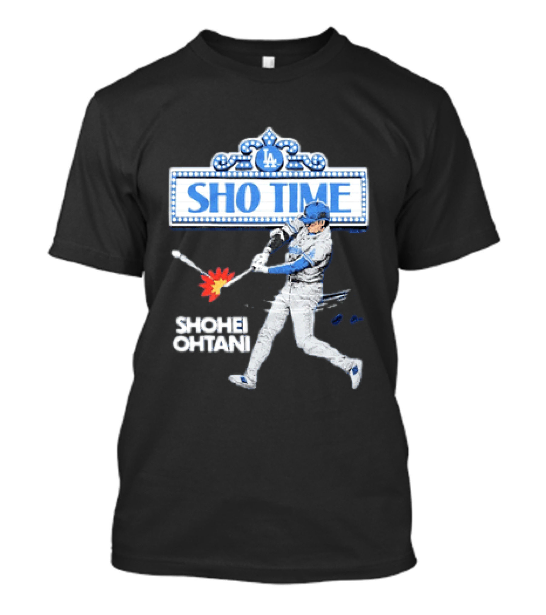Los Angeles Dodgers Shohei Ohtani Sho Time LA 2026 Baseball Player Hitting Scene T-Shirt