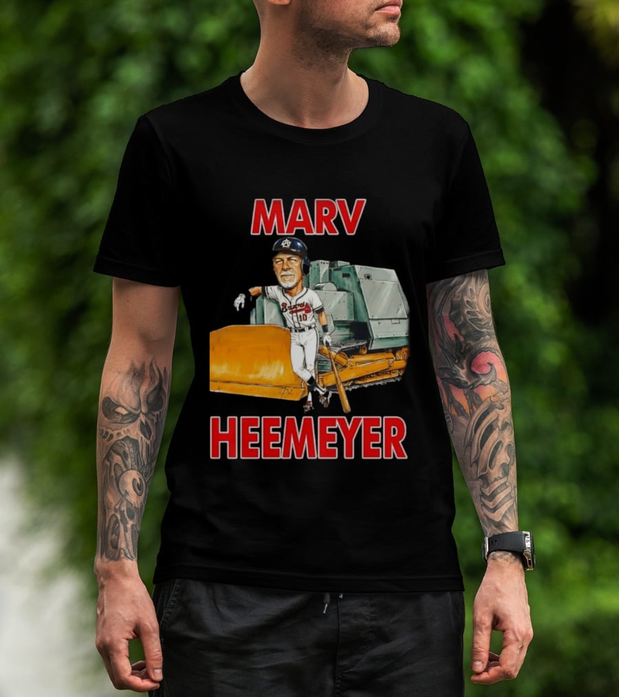 Marv Heemeyer Braves Player And Bulldozer Combo T-Shirt