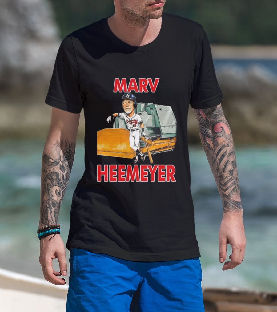 Marv Heemeyer Braves Player And Bulldozer Combo T-Shirt