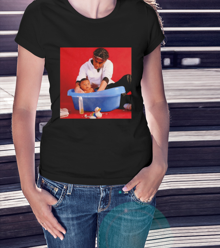 Mbappé Yamal Bath Time Meme With Baby In Blue Tub And Duck T-Shirt