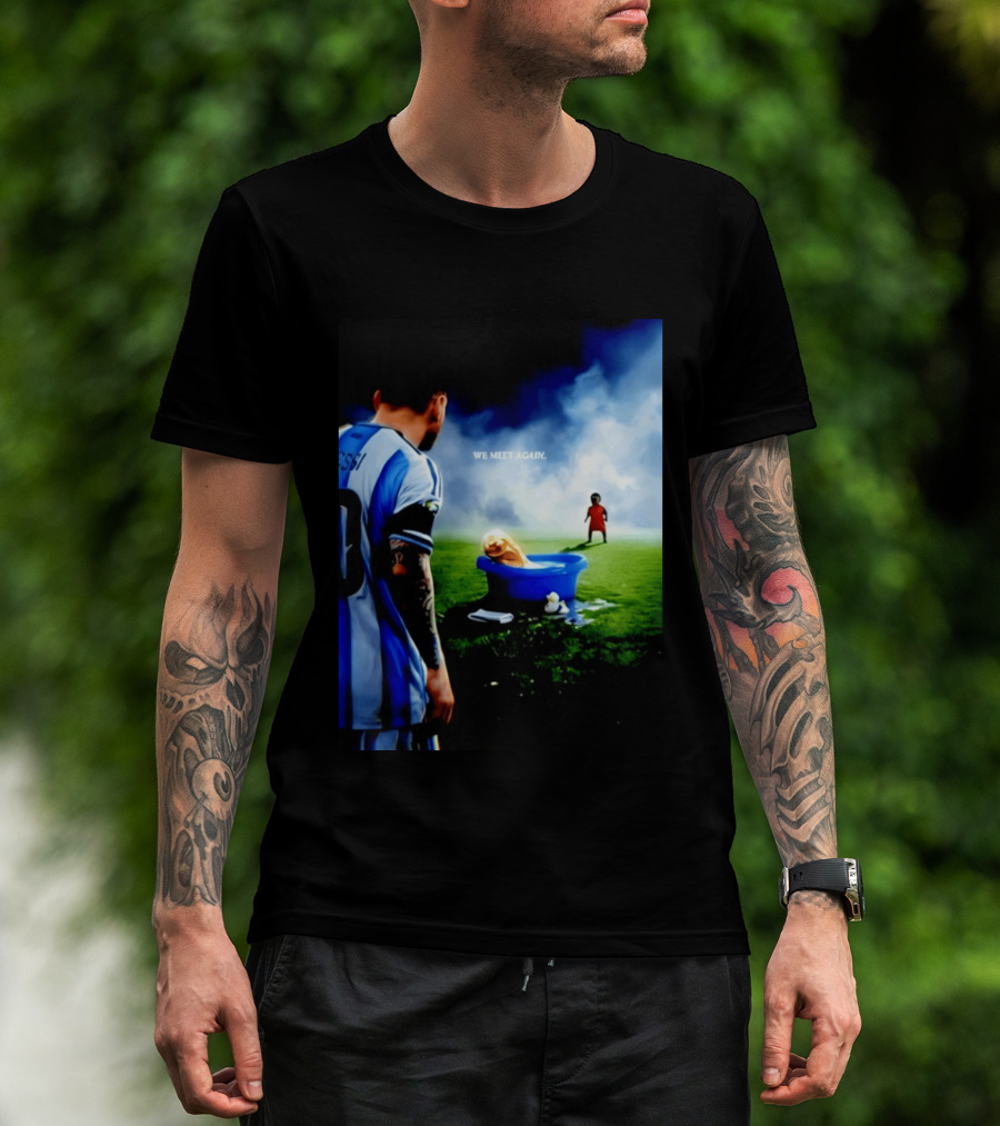 Messi X Lamine Yamal We Meet Again Argentina Spain Meme Football Scene T-Shirt