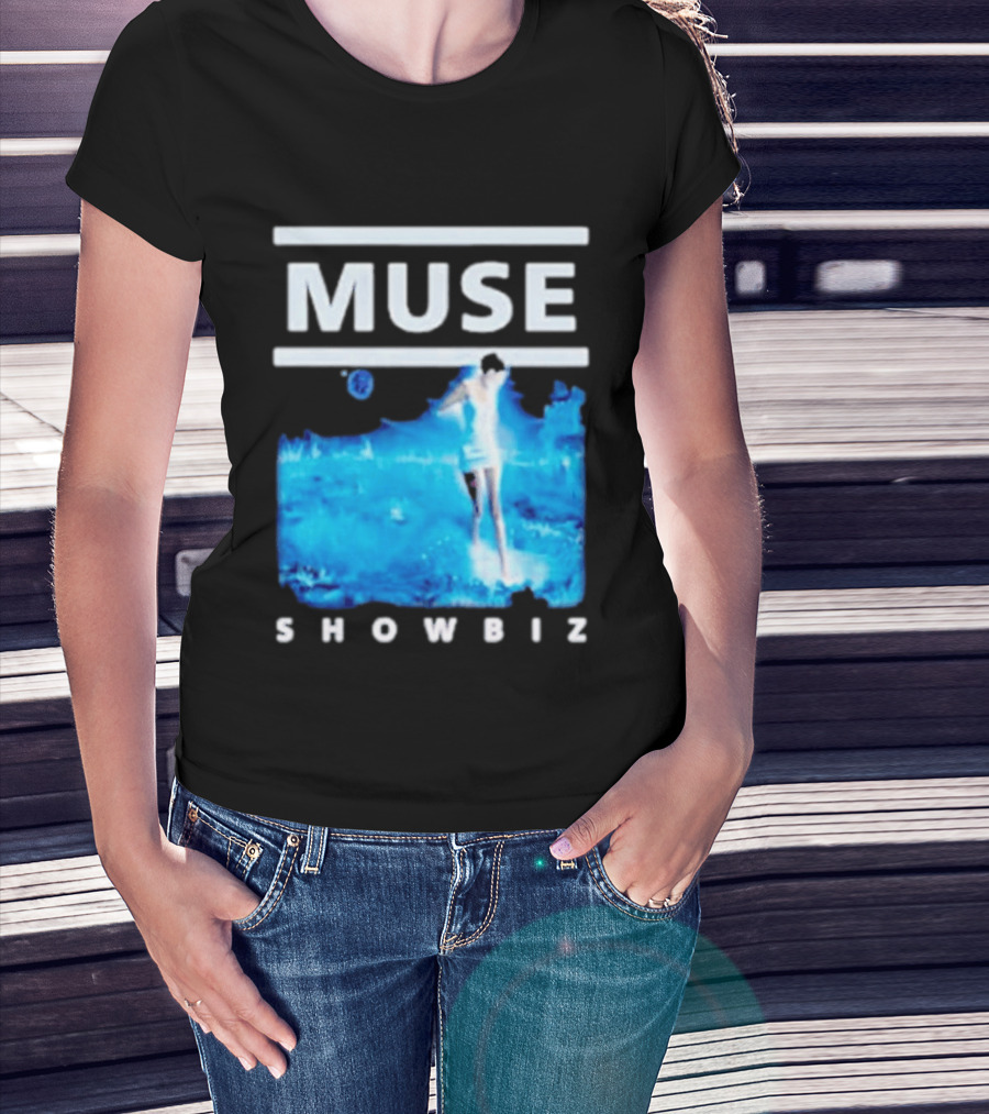 Muse Showbiz Album Cover Art Blue Aesthetic T-Shirt