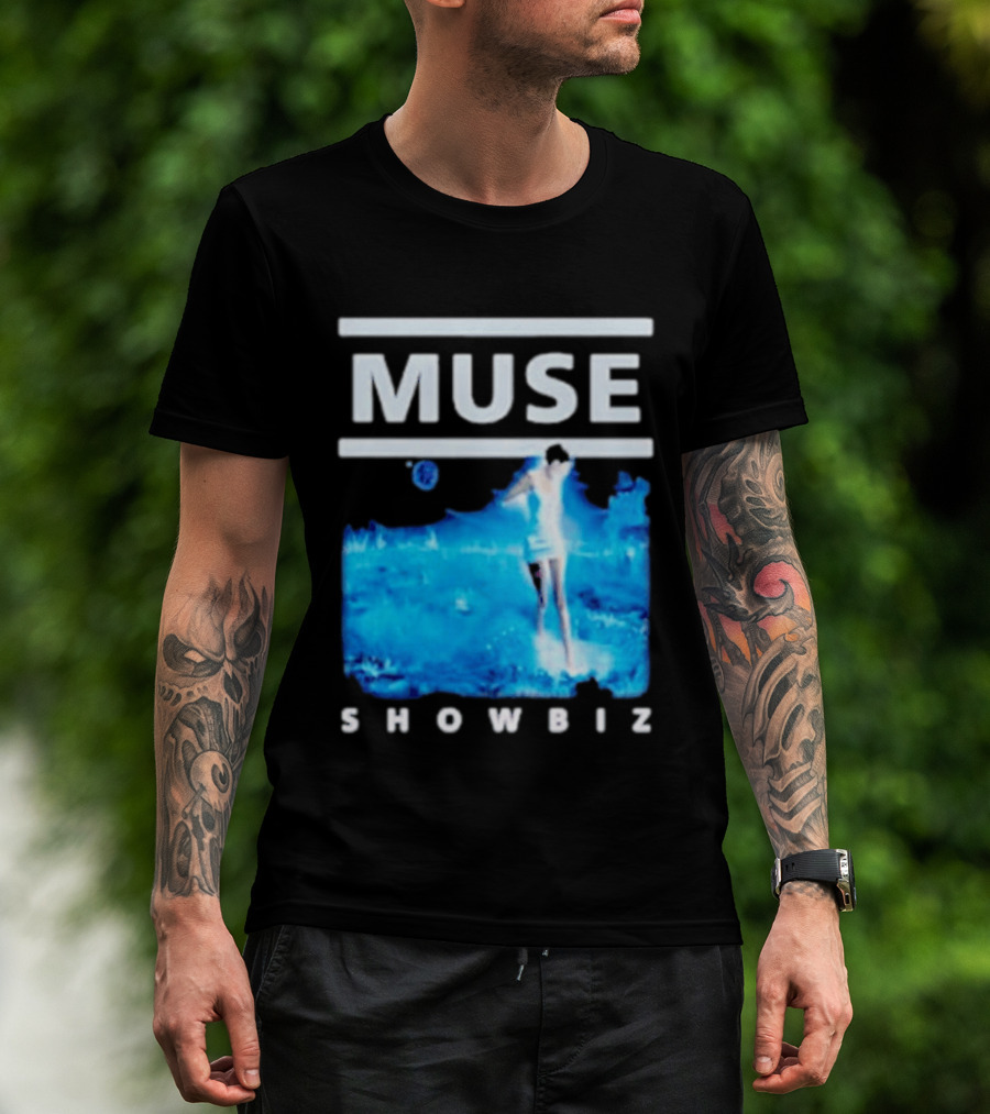 Muse Showbiz Album Cover Art Blue Aesthetic T-Shirt